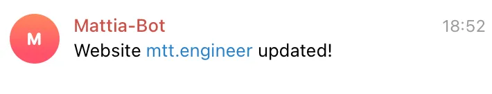 telegram successful deployment message